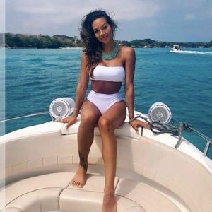 Brand New PinkColada Baudouin Bikini in White Lily